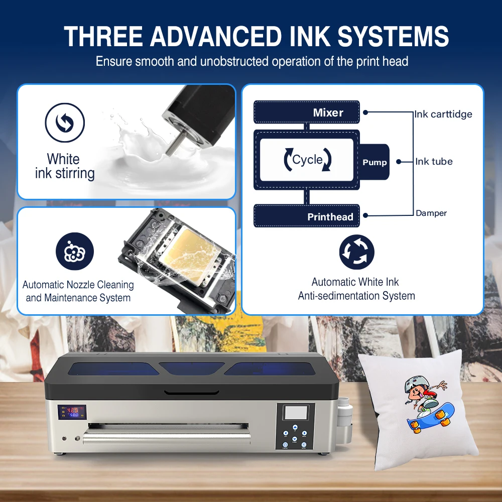 Erasmart A3 size Dual XP600 print heads A3 Pro Max Digital Machine printers for small business clothes prints