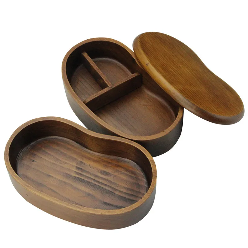 
2020 New arrival 2 layer Portable wooden kids bento lunch box with spoon fork set for school camping 