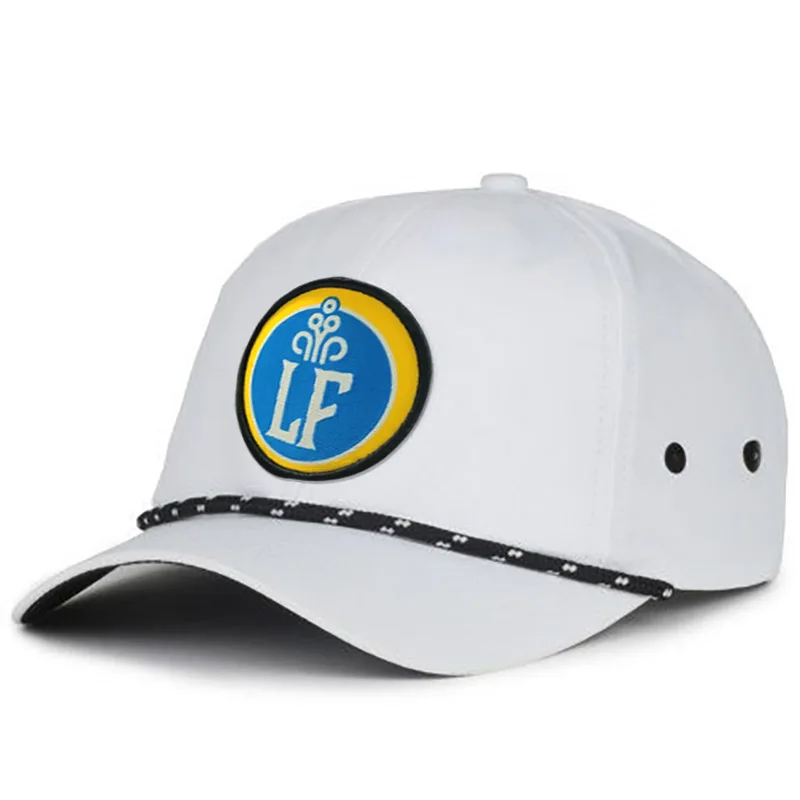 Custom 6 Panel Sun Hat Waterproof Flex Mens Athletic Golf Mesh Rope Sport Hat With Custom Logo