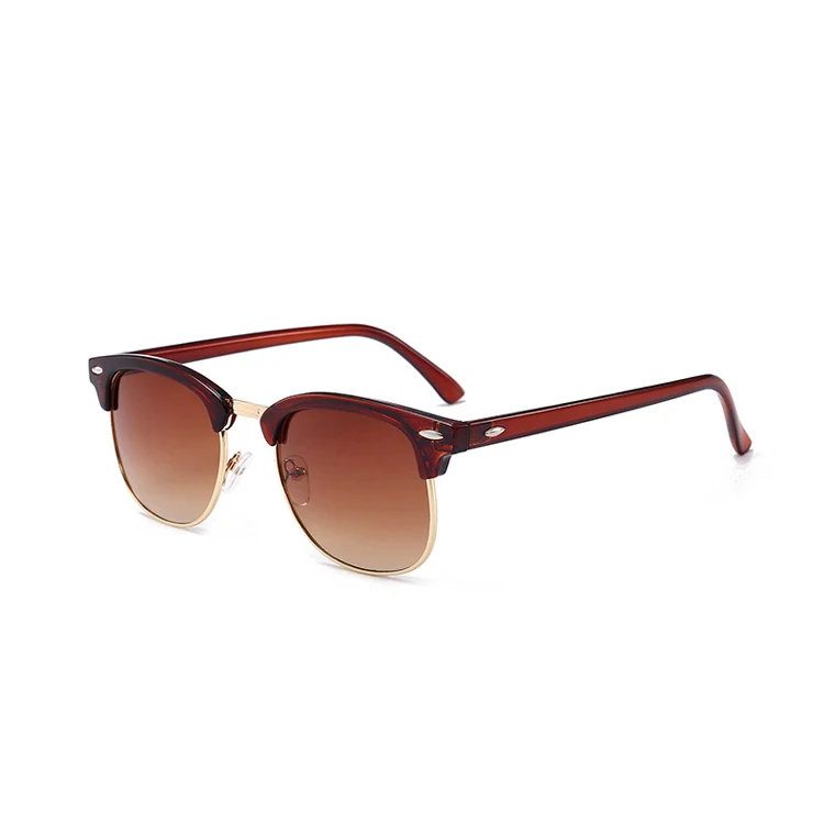 Fashion Classic Halfrim Rivet Sunglasses Men Women Brand Design Oculos de sol Sun Glasses Gafas
