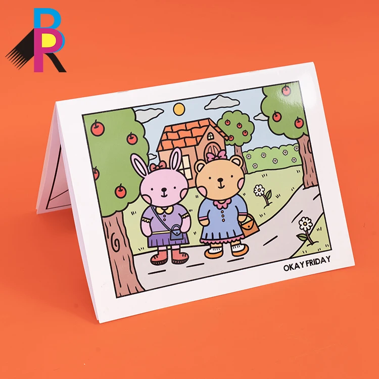 Custom kids coloring book  professional cardboard coloring book for children