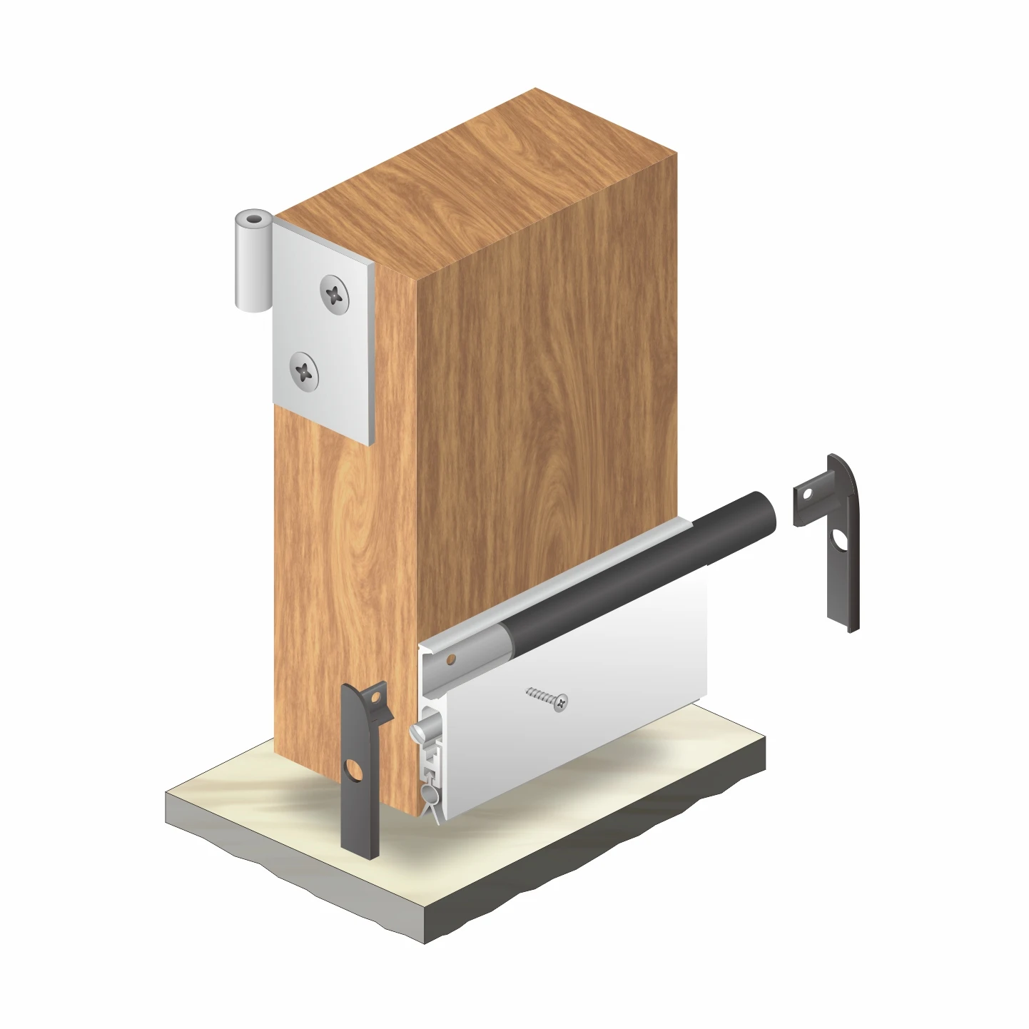 Automatic door bottom door drop seal GF-B01 1210mm
