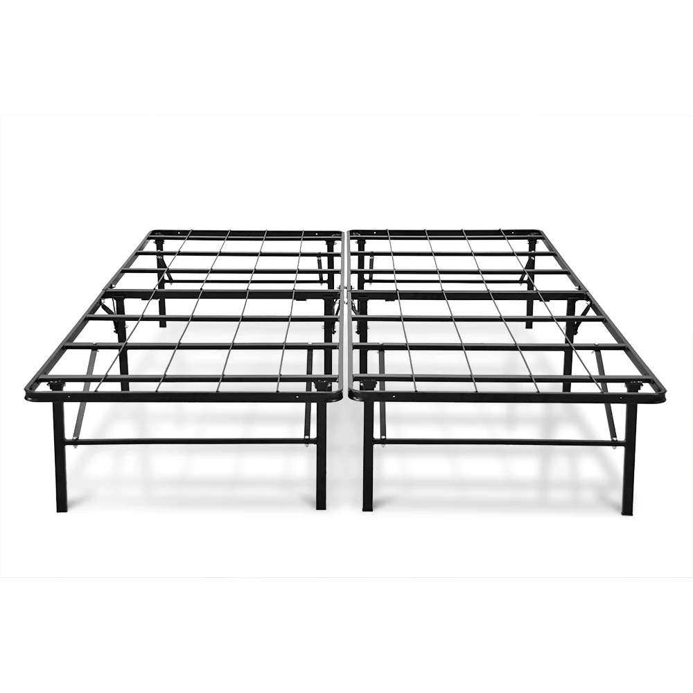 Round RM01 High Quality Black Metal Bed Base Frame Metal Folding Bed Foundation