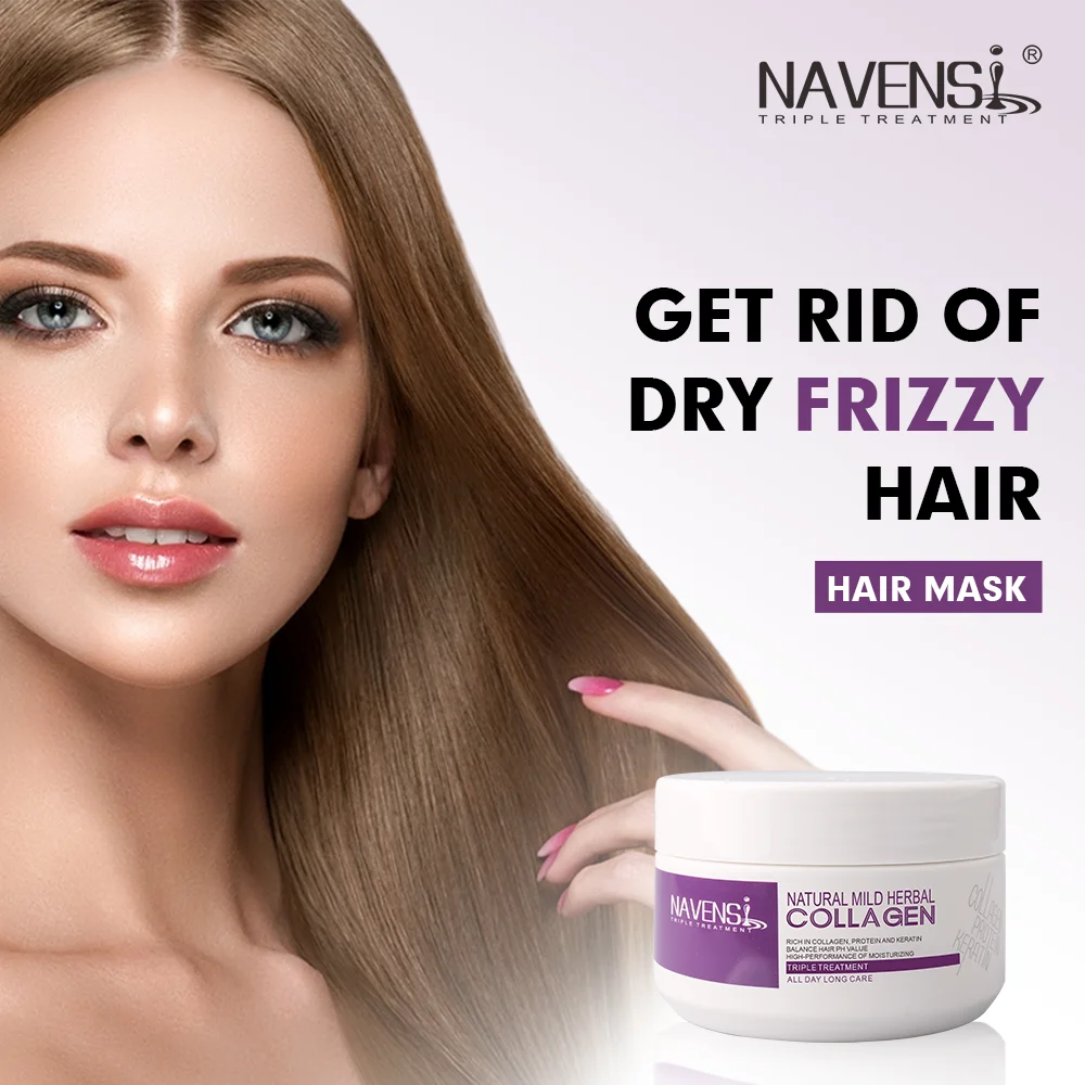 Navensi Professional Custom Made Best Natural Mild Herbal Collagen Repair Deep Moisturizing Hair Mask For All Hair Type