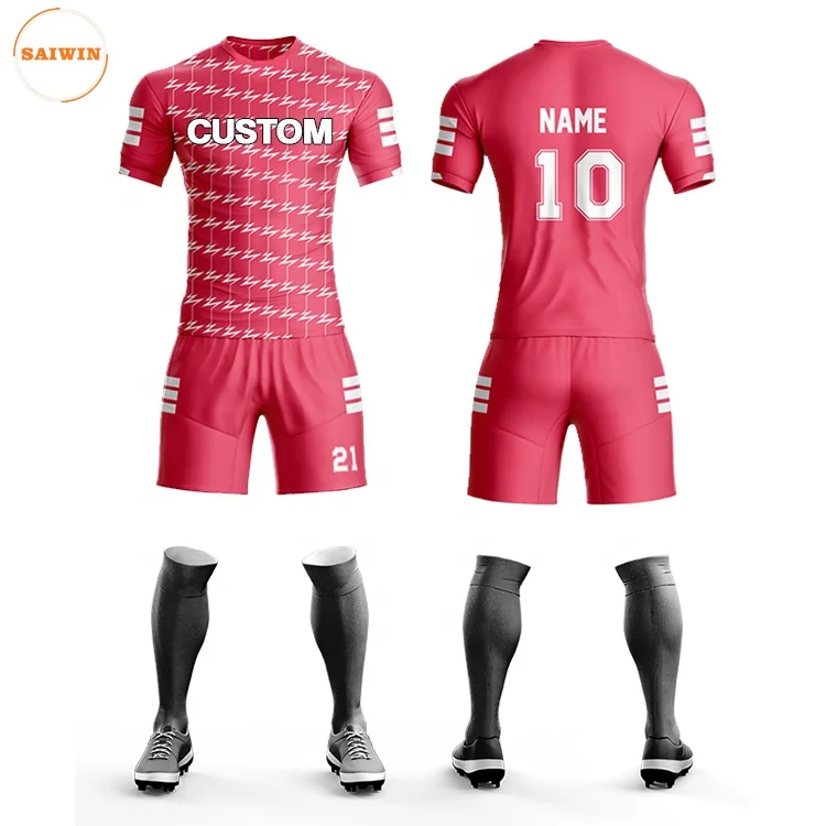 23/24 All Men Kids Soccer Jersey Uniforms Set Home Away Football Kit Shirts Custom Logo Football Soccer Jersey Wear