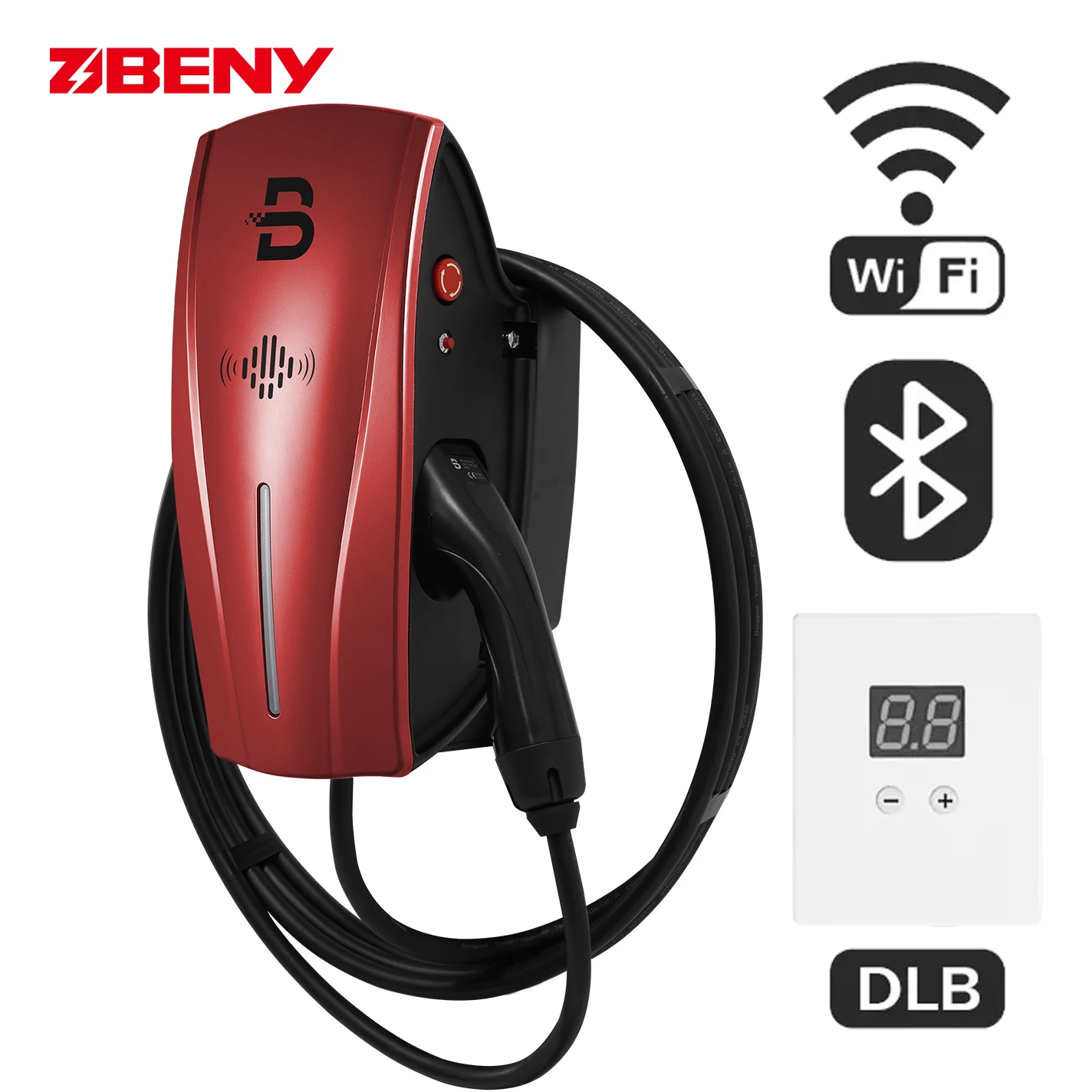 BNEY однофазный 230 В настенный 32 А 7 4 кВт радиочастотный Уровень 2 Wifi умный дом AC EV зарядное устройство с DLB