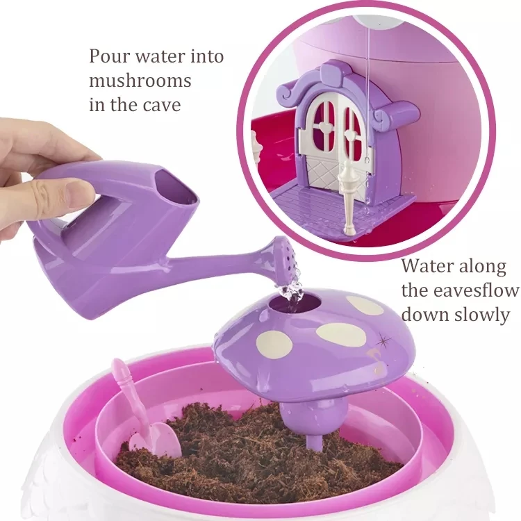 Hot Selling Intelligent Diy Garden Planting Flowers Grass Toy Sets For Boy And Girl With Light And Music For Kids Play