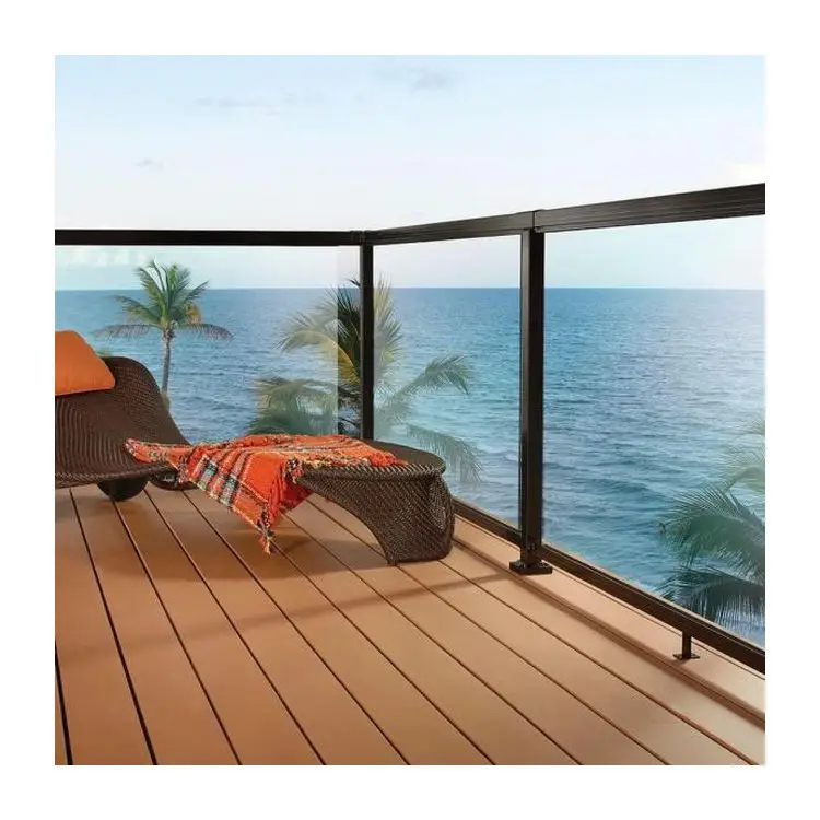 Professional railing suppliers choose from multiple styles aluminum glass balustrade railing for outdoor deck balcony and stairs