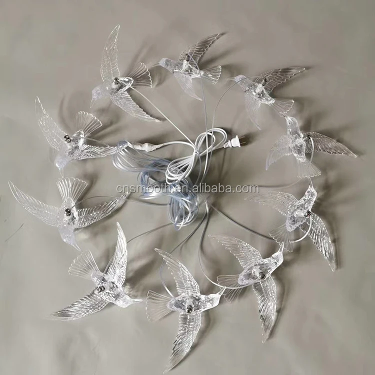 Wedding Supplies Ceiling Decoration Light Clear Acrylic Bird Transparent Flying Bird