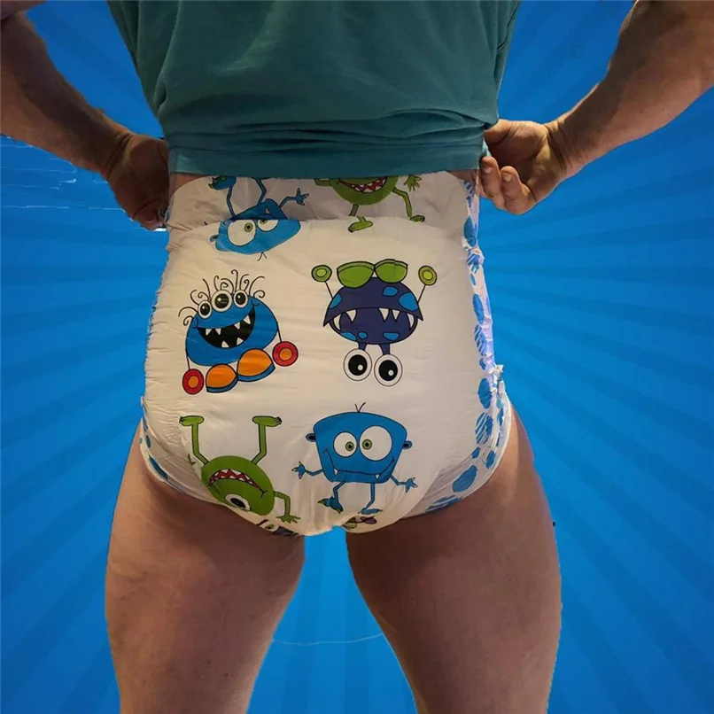 6000ml absorption cute sexy printing cheap thick disposable adult diaper