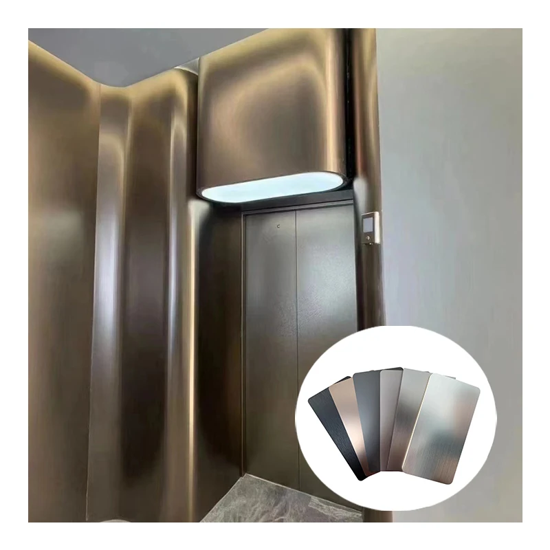 Bamboo Charcoal Wood Metal Plate Mirror Panel Wood Veneer Panel Bamboo Wood Fiber Metal Brushed Veneer