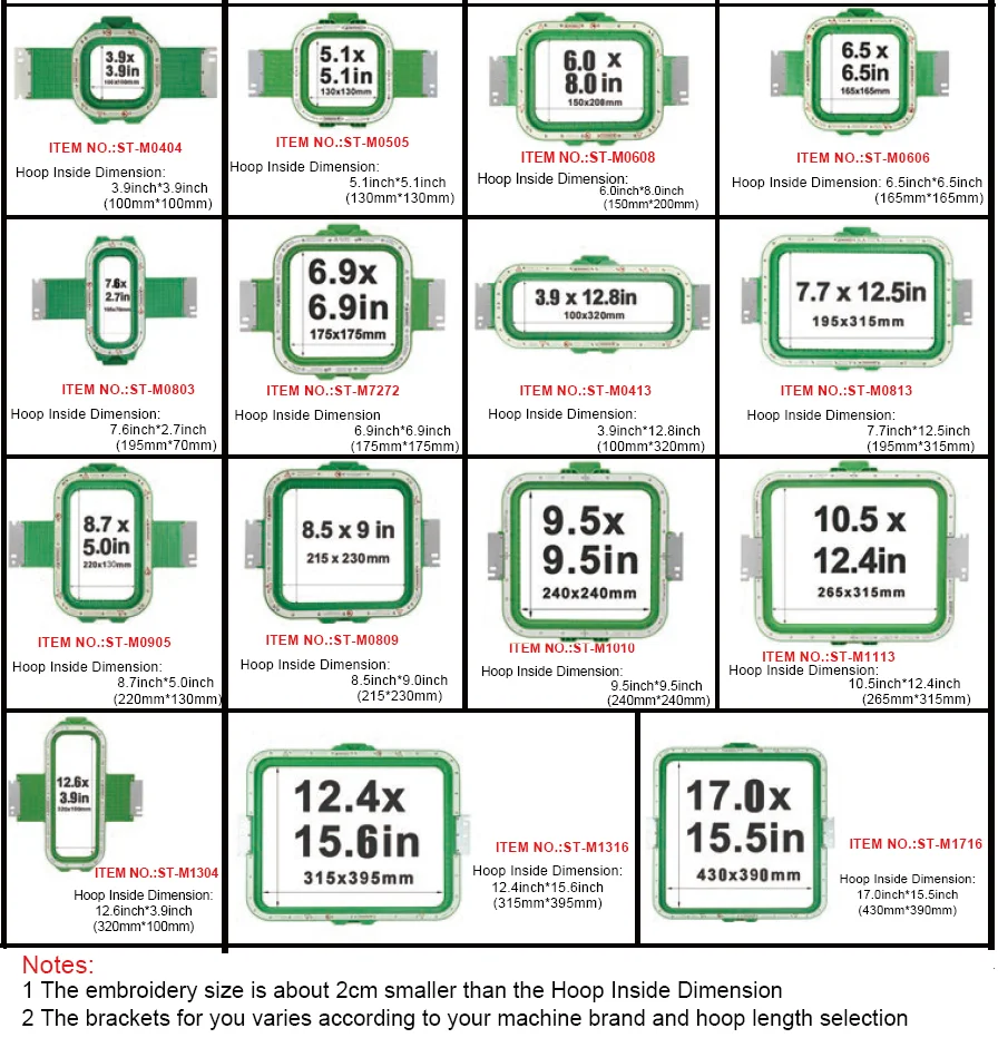 SewTech Magnetic MaggieFrame Hoops Embroidery Frames for Tajima Ricoma Brother Happy Melco SWF Barudan China Embroidery Machines
