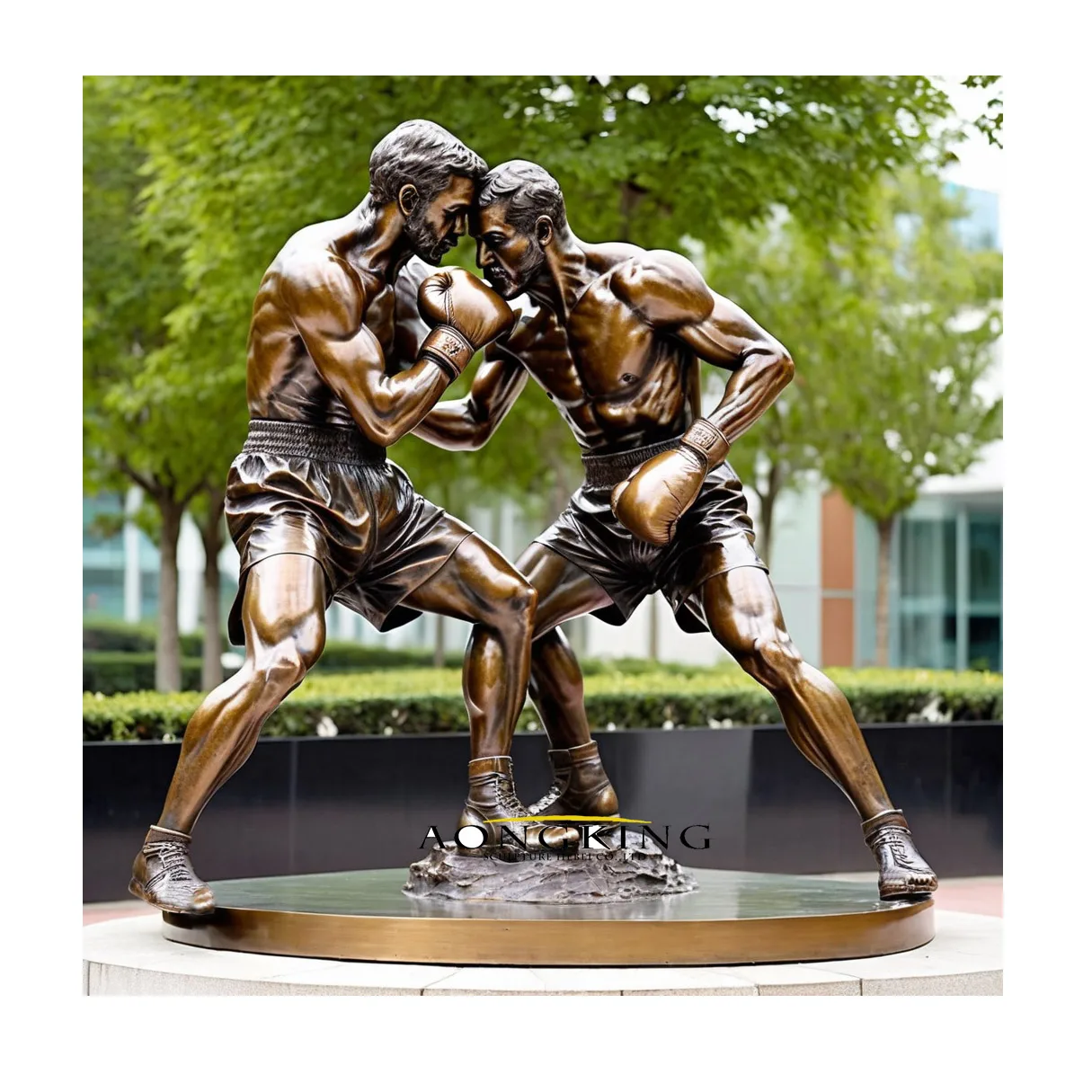 Life Size Metal Bronze Strong Wrestlers Sculpture Brass People wrestling statues