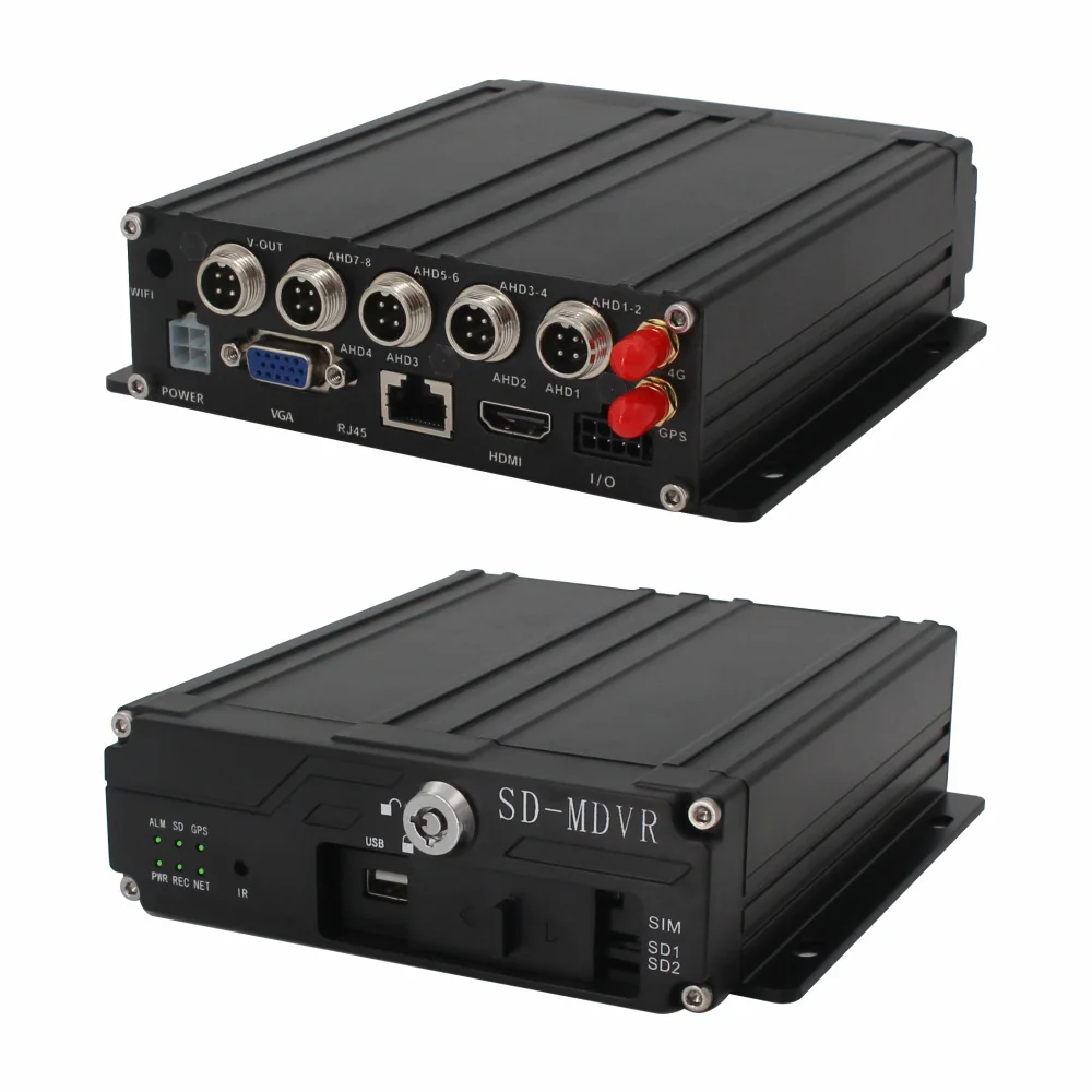 Quite stable 4CH 8CH 720P 1080P Mobile DVR System Support / Optional 3G 4G WiFi GPS MDVR