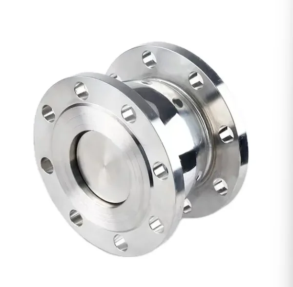 Sanitary SS304 SS316L Stainless Steel flange non return ball type double way check valve
