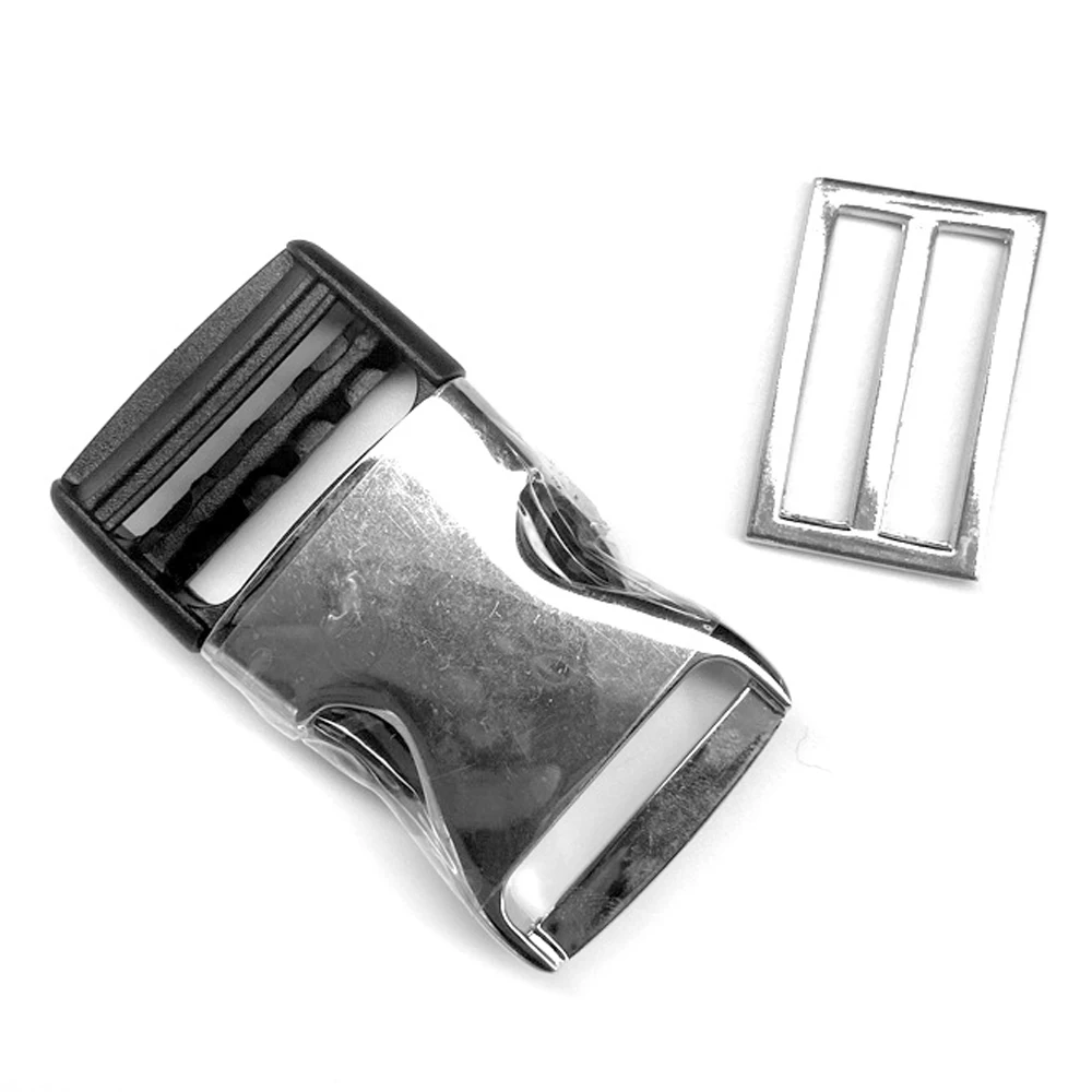 Wholesale Cheap Schoolbag Backpack Slider Metal Double Side Release Buckle Accessories Belt Luggage Alloy Buckle For Hand Bags