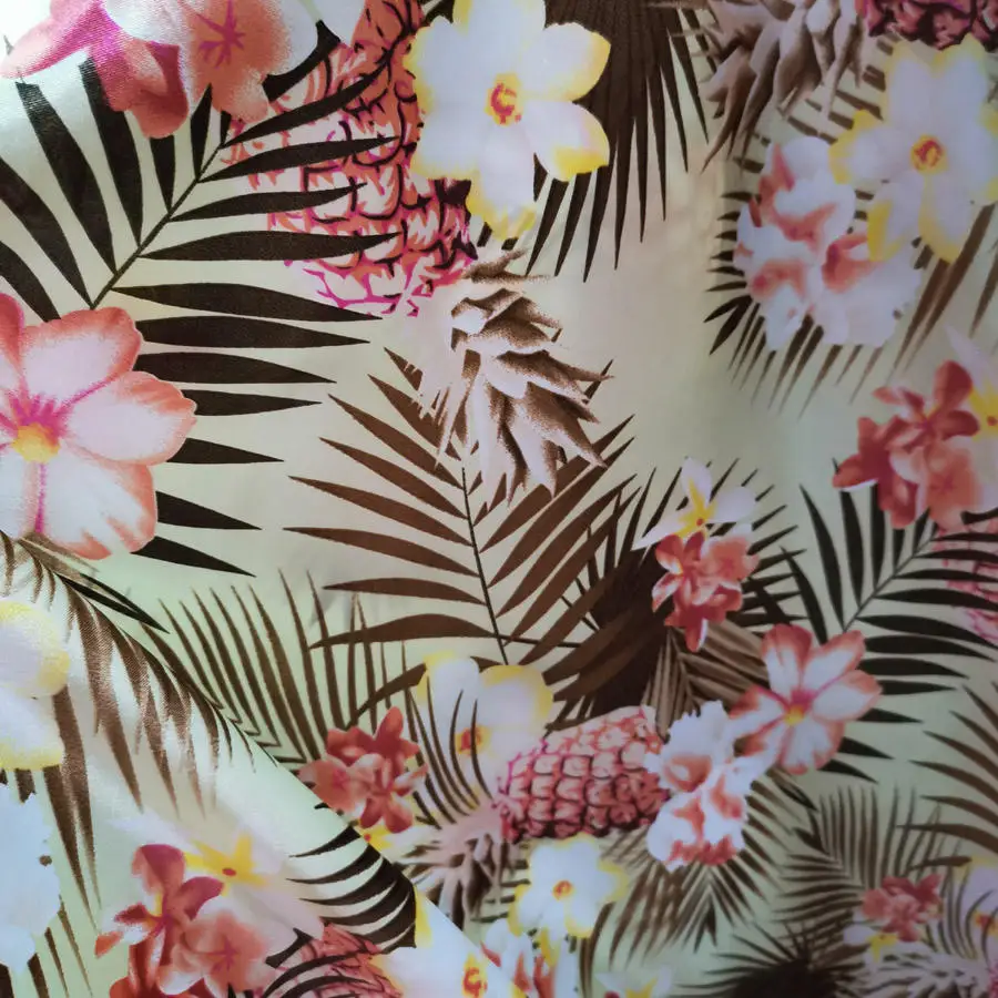 good price colorful custom design floral stretch polyester silk printing satin fabric