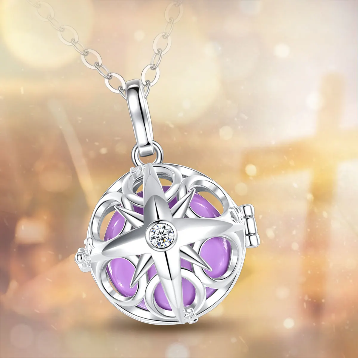 North Star Pregnancy Chime Caller Mexican Bola Balls Polaris Harmony Ball Locket Necklace