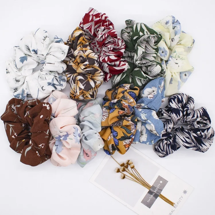 
 Модная эластичная лента для волос нового дизайна, тканевые ленты для волос с цветочным принтом для женщин и девочек   (62415237741)
