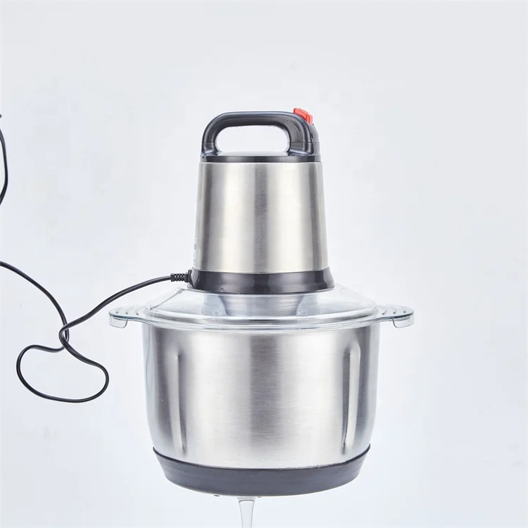 Высокое качество Мини 5L нержавеющая сталь электрическая мясорубка для бытовые кухонные колбаса говядина измельчитель пищевых продуктов с мощным мотором