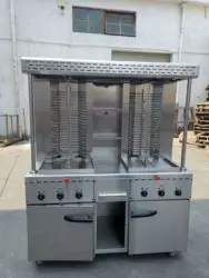 Vertical Rotating BBQ Grill LPG Gas Kebab Meat Rotisserie Machine Commercial Doner Meat Oven Shawarma