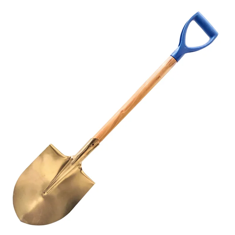 China High quality safety tool explosion proof wooden handle tip shovel aluminum bronze Non sparking tools cultivator shovel
