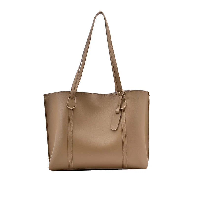 Women Fashion Zipper Inner Pocket Laptop Office Shoulder Bag High Quality Luxury Handbags Lady Soft PU Leather Casual Tote Bag