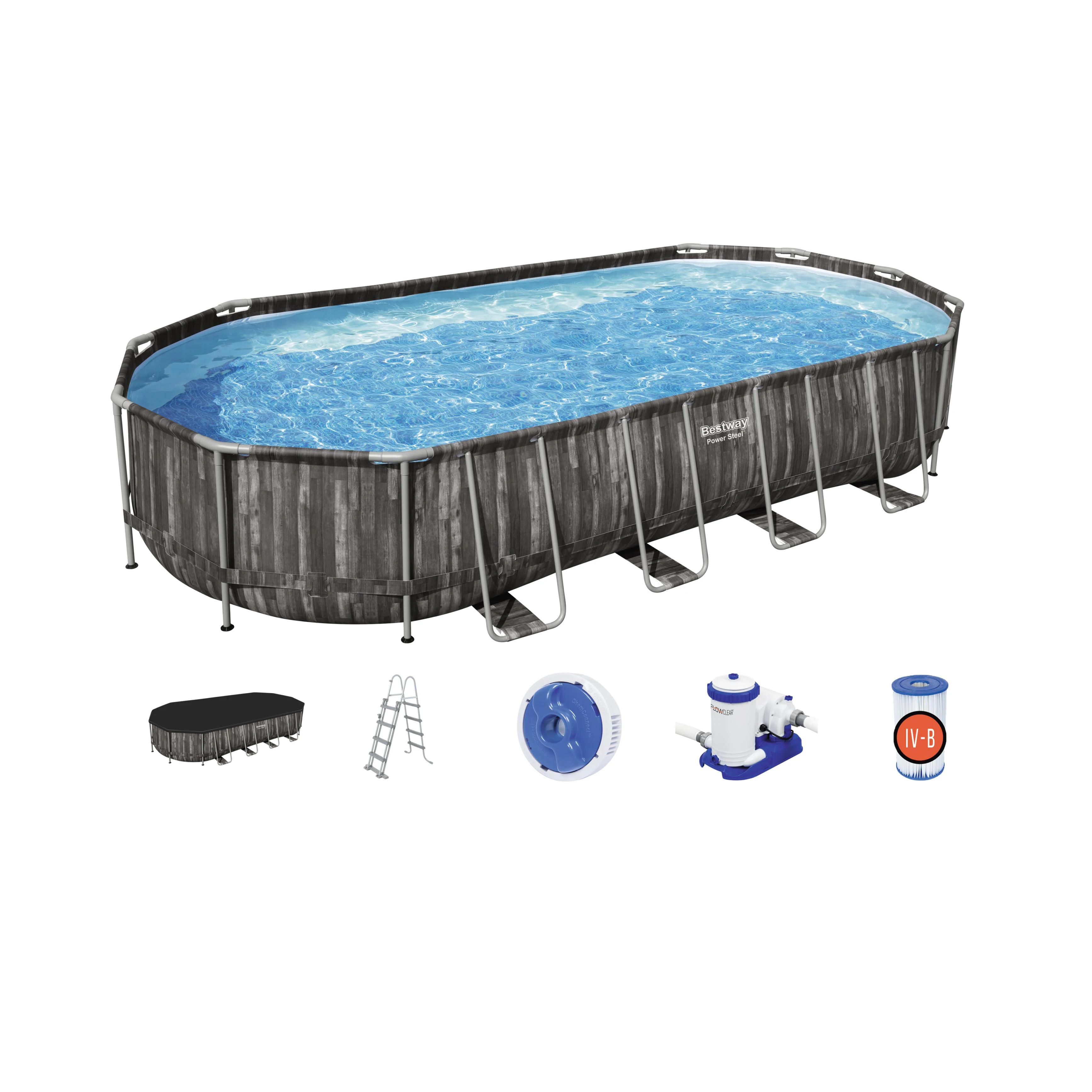 Bestway 5611T Metal frame swimming pool on the ground for summer water sports