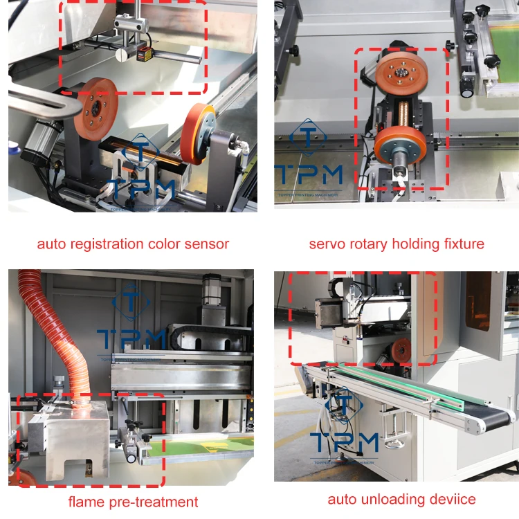 Fully Automatic 4 Colors Cup Cans Barrel Plastic Screen Printing Equipment Printer for Bottle