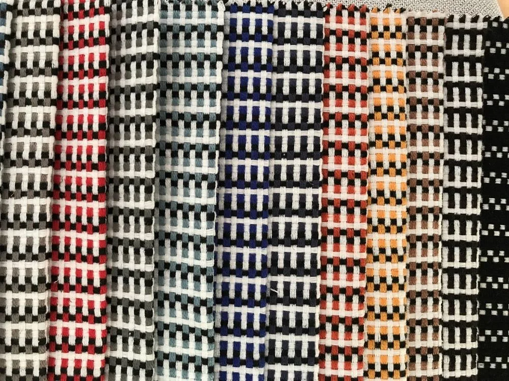 1808 Chinese Cheap Luxurious Texture Color Antistatic 100% Polyester Linen Fabric For Sofa