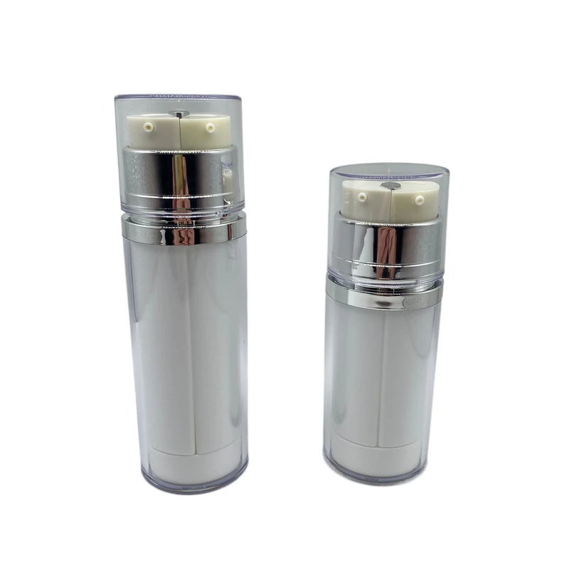 New arrival 120ml  130ml AS outer pp inner tube double wall dual chamber airless bottle for cosmetic day & night cream