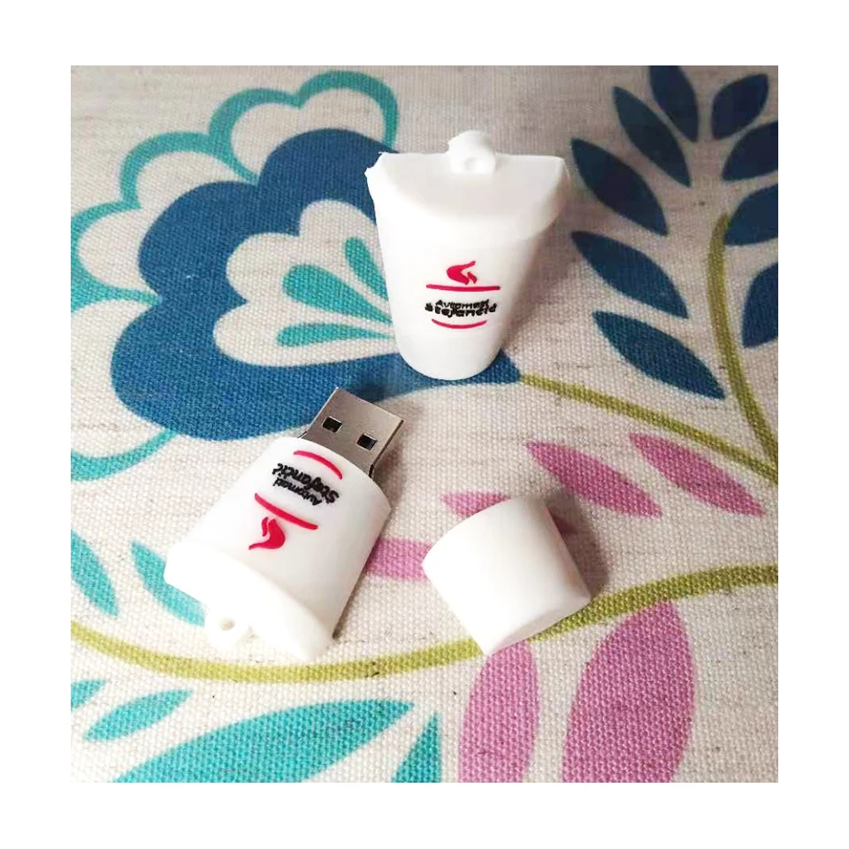 3D customized coffee mug cup USB Flash Memory stick pen thumb drives for promotions gifts giveaways