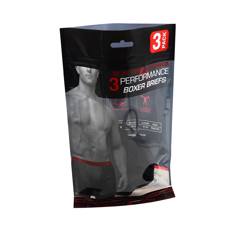 Custom Printed Zip Lock Zipper Water Proof Stand Up Pouch Plastic Packaging Clothes Sock T-Shirt Bags