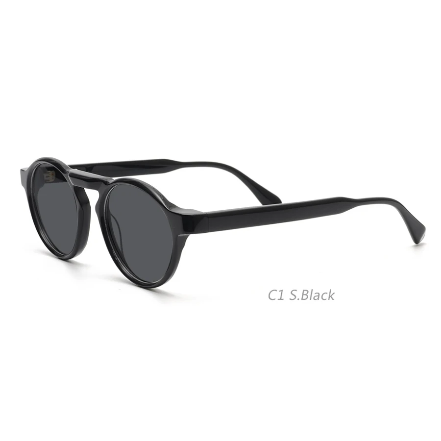High Quality Women Latest Design 2022 Euro TAC UV400 Round Acetate Polarized lentes de sol Eyewear