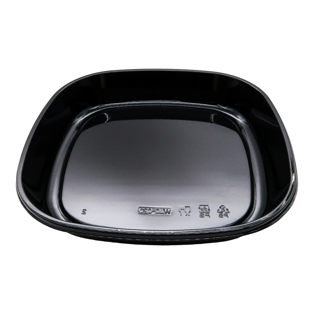 Custom Japanese Take Out Food Packaging Container Disposable Takeaway Square Plastic Sushi Tray