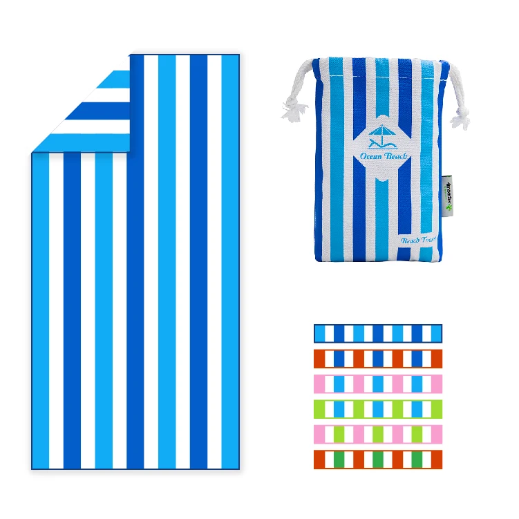 80% polyester 20% polyamide Printed Microfiber Suede Beach Towel