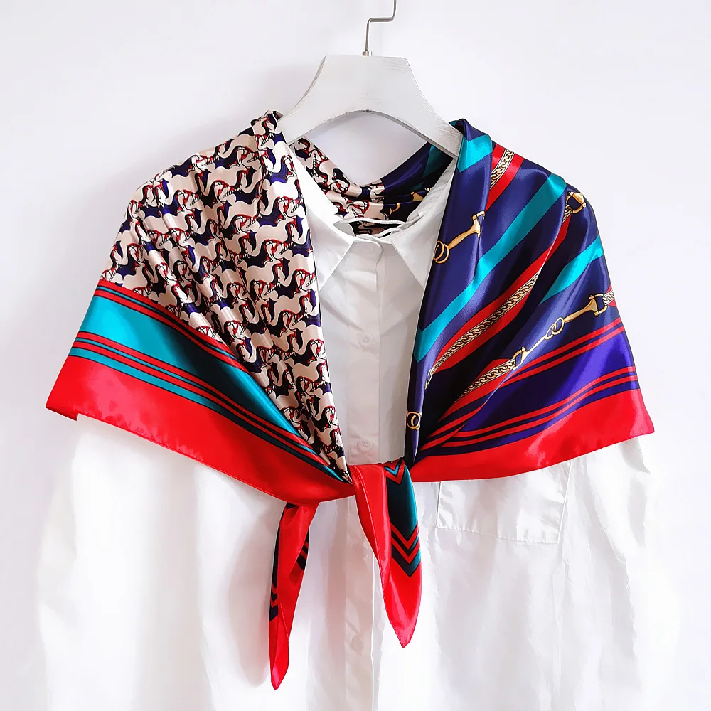 Женский шелковый шарф для украшения одежды