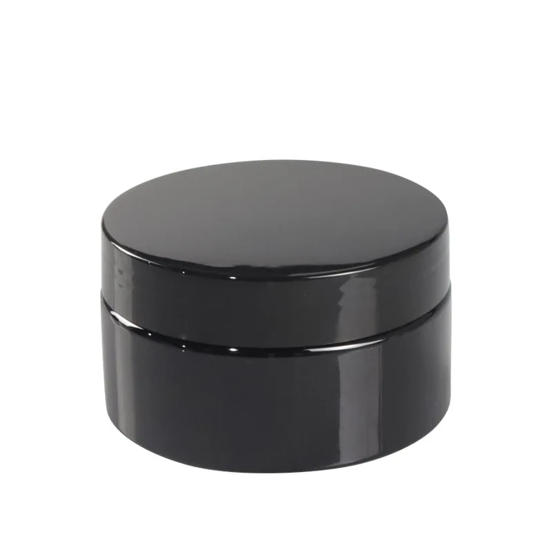 Jar Black Food Storage Plastic Containers Wholesale 100g 200g 300g PET Cosmetic Packing Plastic Jars with Lids 500pcs