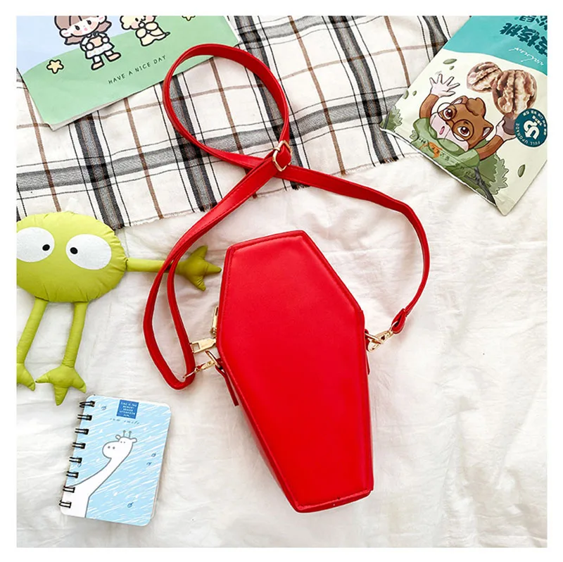 American Fashion Retro Dark Department Personality Cross Coffin Female Tide Pu Crossbody  Shoulder Bag Female