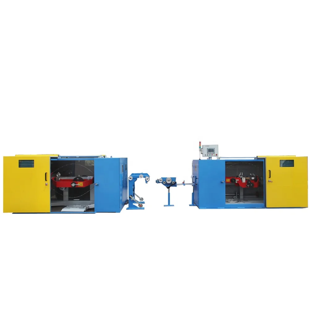 High performance double twister bunching machine with back-twist pay-off