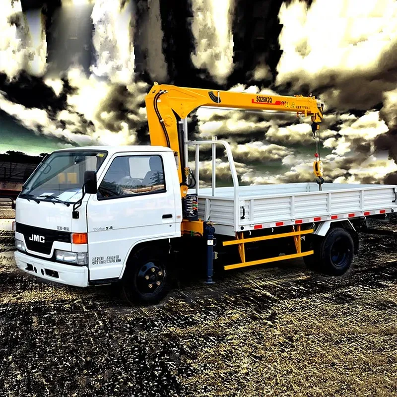 Lifting Machinery 2ton 1t small knuckle truck mounted crane SQ2SK1Q SQ2SK2Q 2 ton mini truck Lorry mounted crane price for sale
