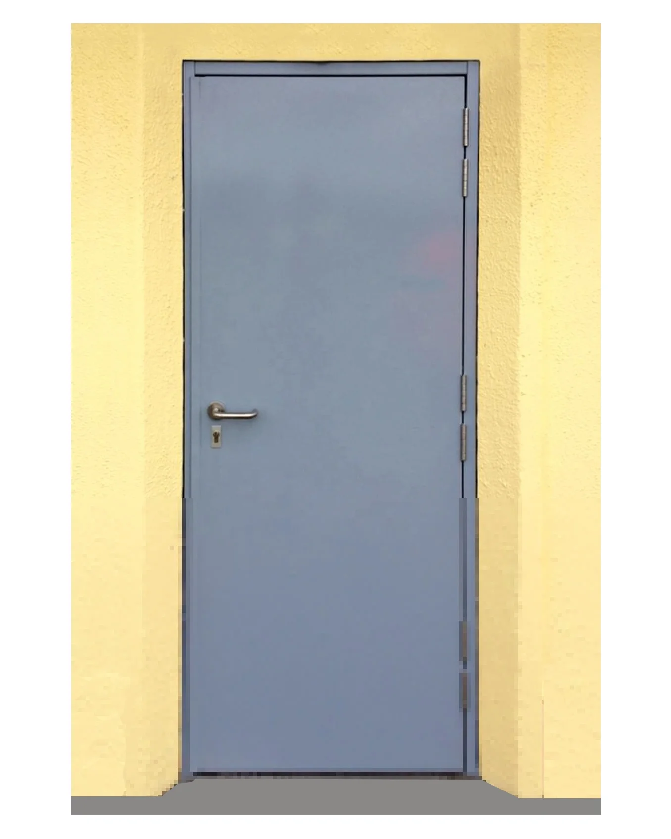 Cheap Price Fire Rated Steel Door with Stainless Steel Handle Single Leaf Security Fireproof Metal Door Certified Exit Gate