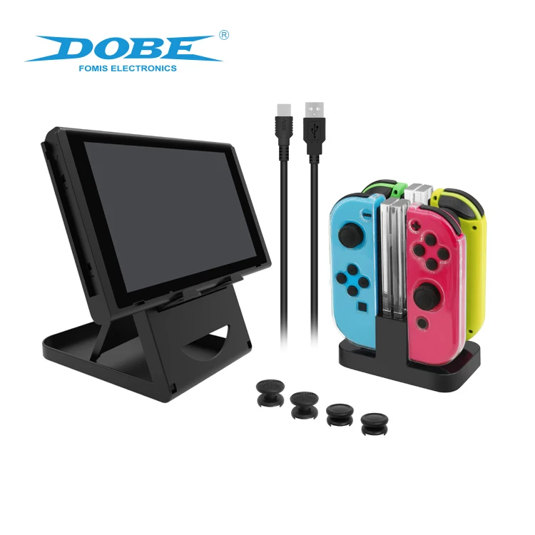 Оригинальный игровой набор DOBE Factory, зарядная док-станция, складная подставка, чехол из ТПУ, зарядный кабель, подходит для консоли Nintendo Switch, аксессуар