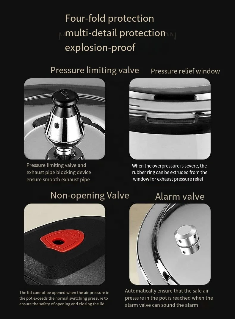 Explosion-proof 304 stainless steel pressure cooker small thickened gas pressure cooker mini induction cooker universal