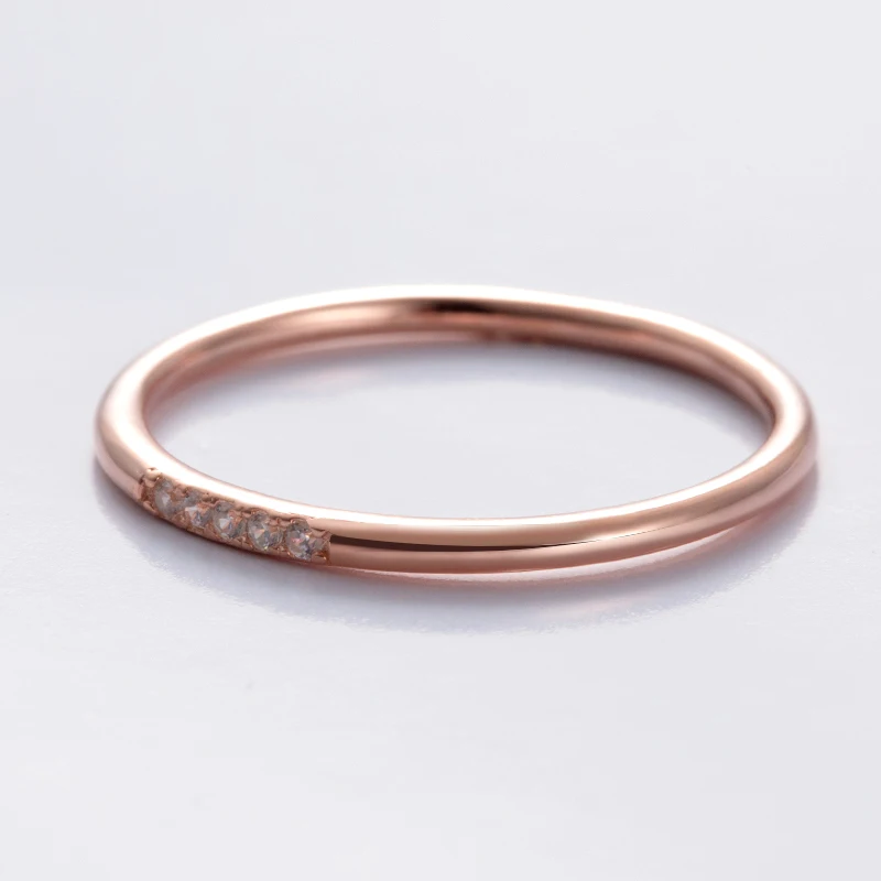 Fine Circle high quality silver rose gold ring S925 high quality jewelry 5A zircon inlaid main ring popular closed ring