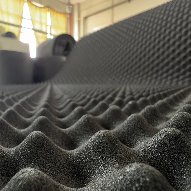 Manufacturer  8mm Thickness wavy rubber foam Heat Insulation Sound absorption material