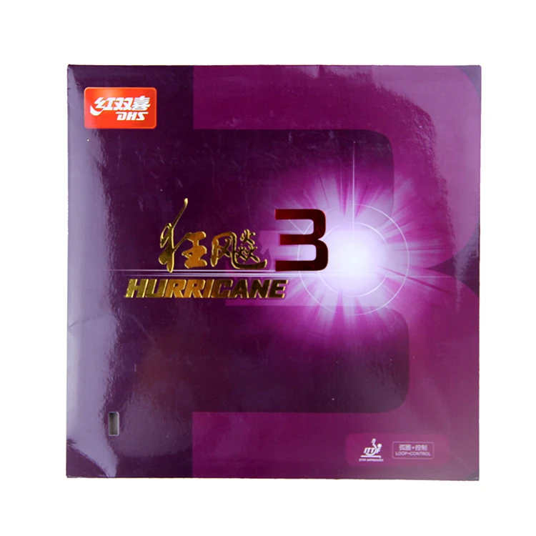 
Double Happiness Table Tennis Racket Rubber Hurricane 3 Table Tennis Anti-Pouch Rubber Blue Sponge 