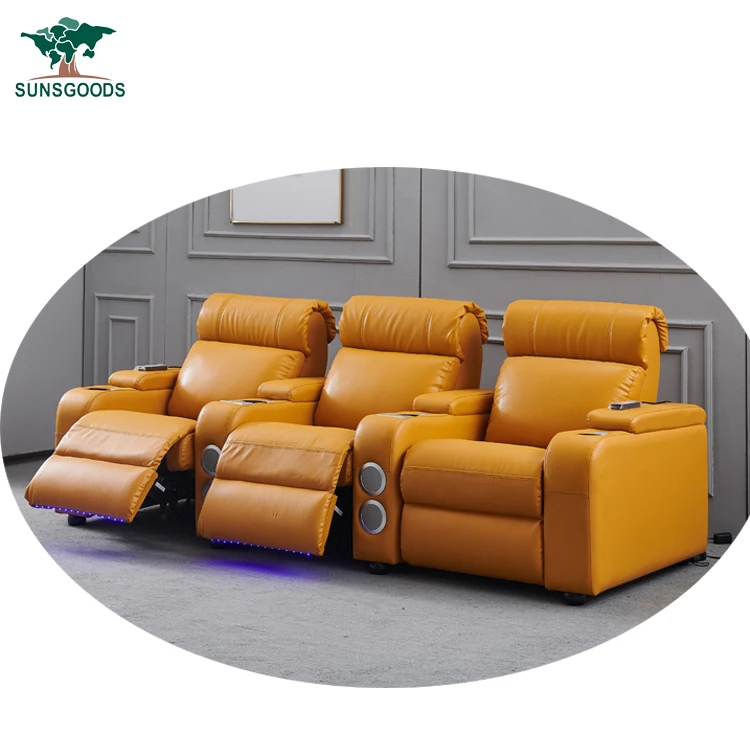 
Home theater system lazy boy leather recliner sofa,yellow leather recliner sofa 