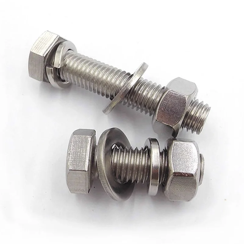 DIN933 931 Stainless Steel 304 316 Fasteners Hex Head Bolt supplier hexagon bolt schrauben High strength Steel structure bolts