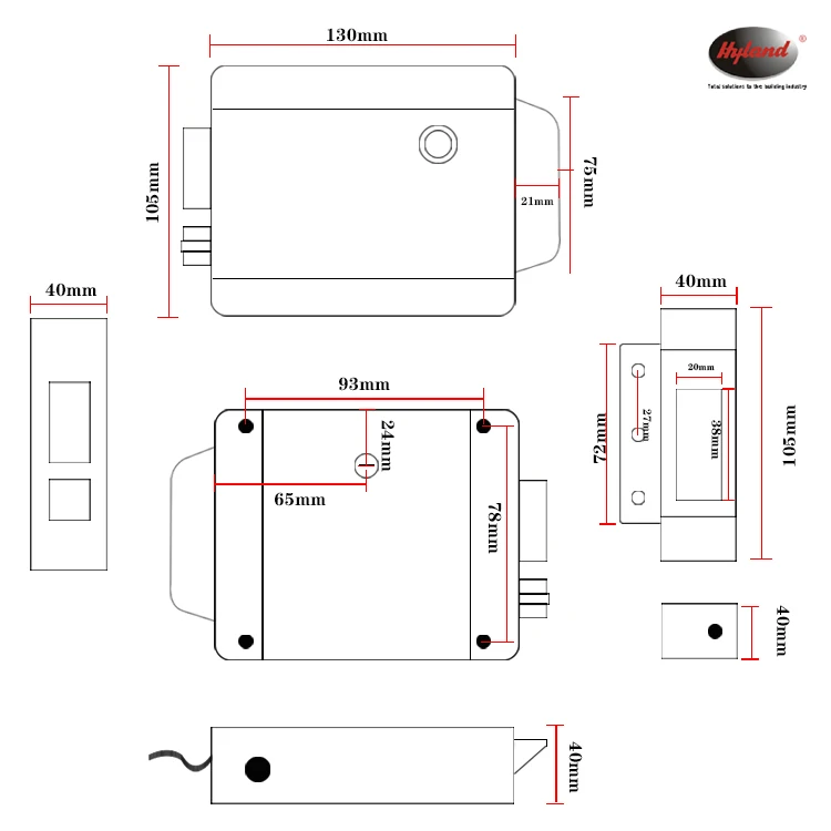 HYLAND OEM 1073S 12V Electric Rim Lock